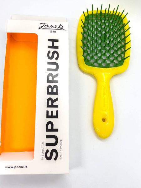 Щітка для волосся, жовто-зелена Janeke Superbrush Janeke Superbrush  фото