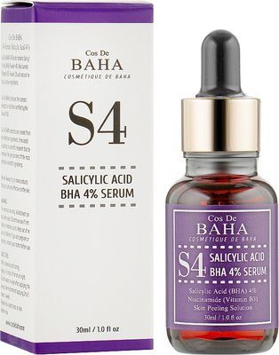 Кислотна сироватка для проблемної шкір Cos De Baha S4 Salicylic Acid BHA 4% Serum Cos De Baha S4 Salicylic Acid BHA 4% Serum фото