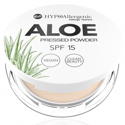 Пудра спресована із захистом SPF-15 Bell Hypo Allergenic Aloe Pressed Powder 04 SPF15 Bell Hypo Allergenic Aloe Pressed Powder фото