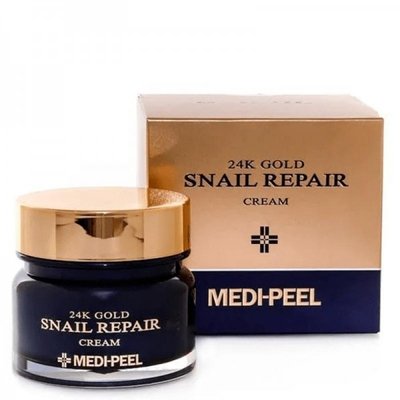 Крем для лица с колллоидным золотом и муцином улитки Medi Peel 24k Gold Snail Repair Cream Medi-Peel 24k Gold Snail Repair Cream фото