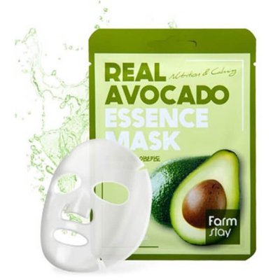 Тканинна маска для обличчя з екстрактом авокадо FarmStay Real Avocado Essence Mask FarmStay Real Avocado Essence Mask фото