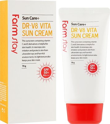 Крем солнцезащитный, витаминизированный FarmStay DR-V8 Vita Sun Cream FarmStay DR-V8 Vita Sun Cream фото