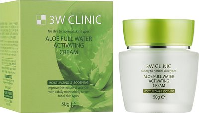 Зволожувальний крем для обличчя з екстрактом алое 3W Clinic Aloe Full Water Activating 3W Clinic Aloe Full Water Activating фото