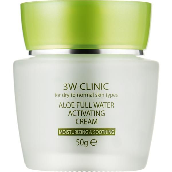 Зволожуючий крем для обличчя з екстрактом алое 3W Clinic Aloe Full Water Activating 3W Clinic Aloe Full Water Activating фото