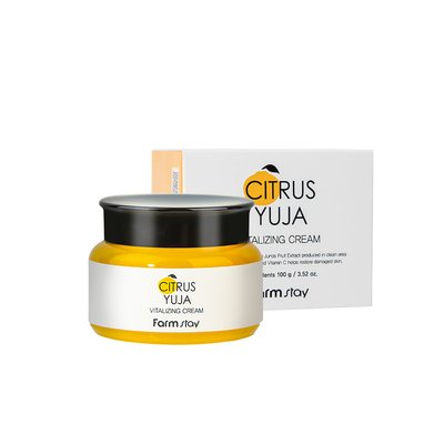 Освіжаючий крем для шкіри обличчя, шиї та зони декольте FarmStay Citrus Yuja Vitalizing Cream FarmStay Citrus Yuja Vitalizing Cream фото