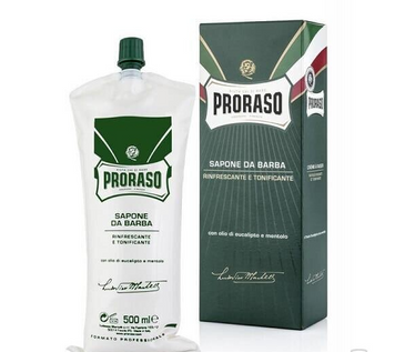 Крем для бритья с экстрактом эвкалипта и ментола Proraso Green Line Refreshing Shaving Cream 50 ml Proraso Green Line Refreshing Shaving Cream 500ml фото
