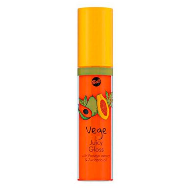Блиск для губ Bell Vege Juicy Gloss з екстрактом папайї та олією авокадо, 02 Bubbly Orange, 10 мл Bell Vege Juicy Gloss фото