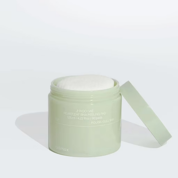 Тонер-пади для обличчя Celimax Ji Woo Gae Heartleaf BHA Peeling Pad з BHA кислотами, 60 шт  Celimax Ji Woo Gae Heartleaf BHA Peeling Pad з BHA кислотами, 60 шт фото