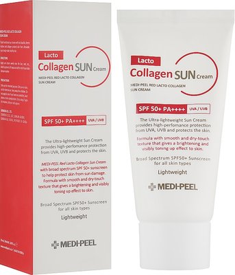 Сонцезахисний крем з колагеном SPF50 Medi Peel Red Lacto Collagen Sun Cream SPF50+ PA++++ Medi Peel Red Lacto Collagen Sun Cream SPF50+ фото
