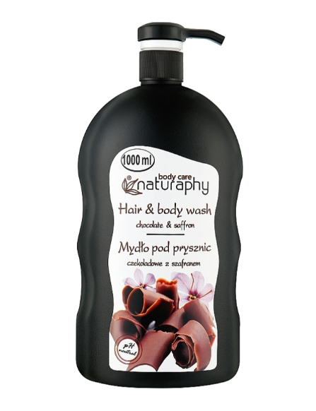 Шампунь-гель для душу "Шоколад і шафран" Bluxcosmetics Naturaphy Hair & Body Wash Naturaphy Hair & Body Wash chocolate фото