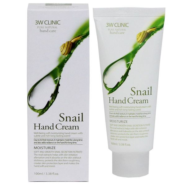 Крем для рук, з равликом "Регенерація і гладкість" 3W Clinic Snail Hand Cream 3W Clinic Snail Hand Cream фото