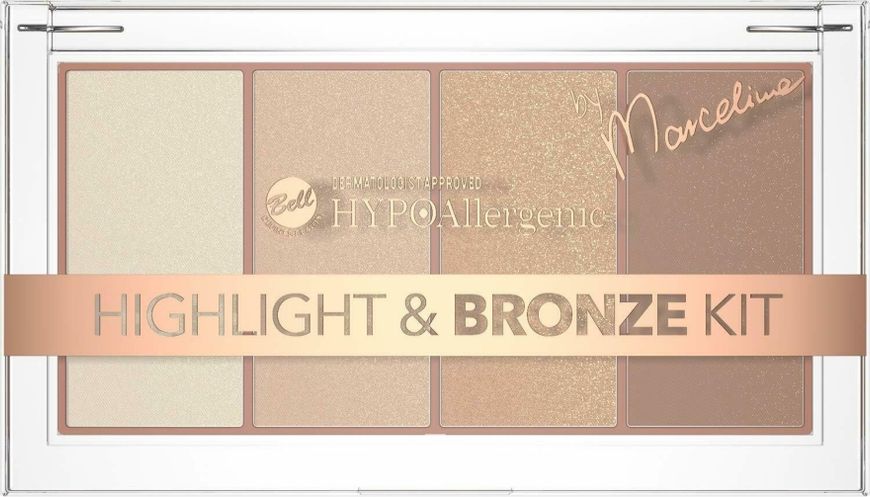 Палетка хайлайтерів і бронзерів для обличчя Bell HYPOAllergenic Highlight & Bronze Kit by Marcelina  Bell HYPOAllergenic Highlight & Bronze Kit by Marcelina  фото