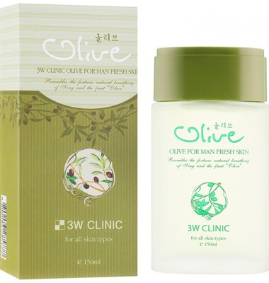 Зволожуючий  тонер з оливою для чоловіків 3w Clinic Olive For Man Fresh Skin 3w Clinic Olive For Man Fresh Skin фото