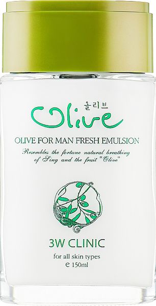 Чоловіча зволожуюча емульсія з оливою 3w Clinic Olive For Man Fresh Emulsion 3w Clinic Olive For Man Fresh Emulsion фото