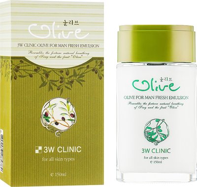 Мужская увлажняющая эмульсия с оливой 3w Clinic Olive For Man Fresh Emulsion 3w Clinic Olive For Man Fresh Emulsion фото