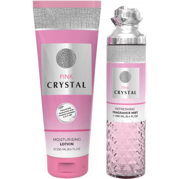 Подарочный набор для женщин PINK CRYSTAL body mist 250ml + лосьон д/теля 250ml EMPER PINK CRYSTAL body mist 250ml + лосьйон д/тіла 250ml EMPER фото
