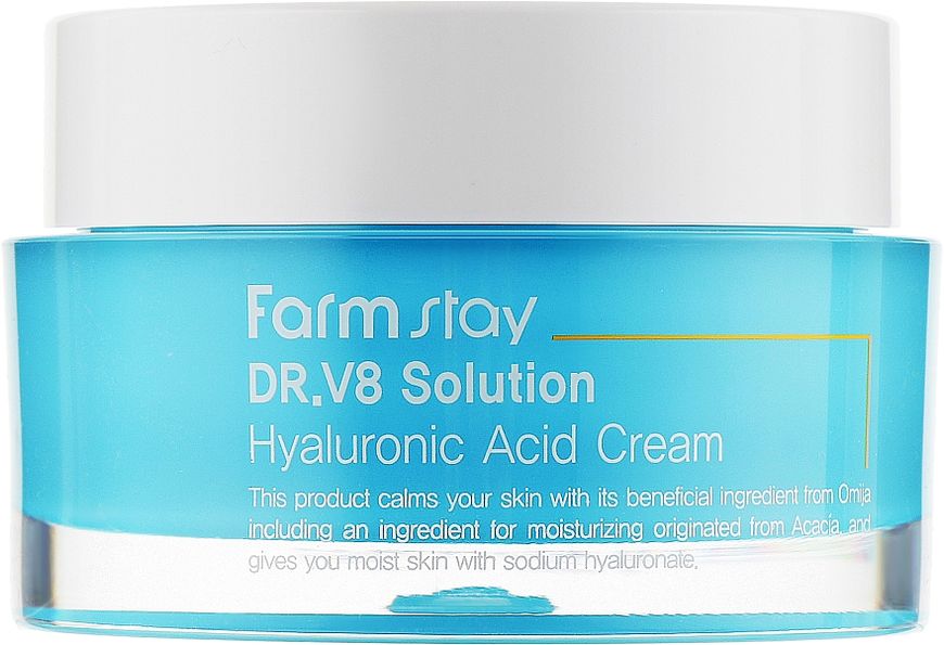 Крем для обличчя з гіалуроновою кислотою від зморщок з освітлювальною дією FarmStay DR.V8 Solution Hyaluronic Acid Cream FarmStay DR.V8 Solution Hyaluronic Acid Cream фото