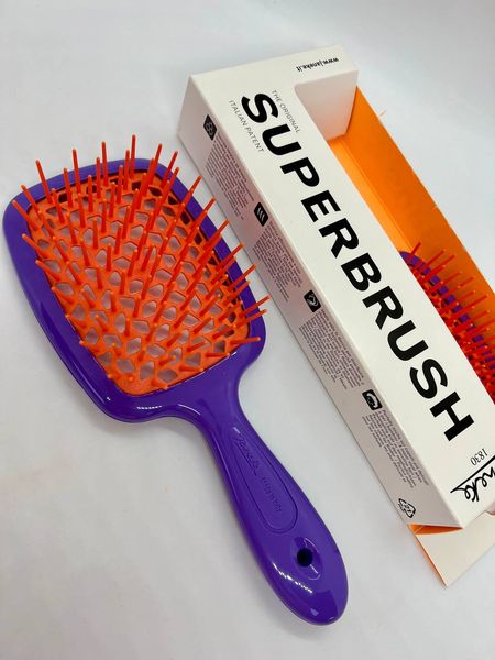 Щітка для волосся, фіолетова з помаранчевим Janeke Superbrush Janeke Superbrush  фото