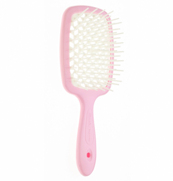 Расческа для волос, розовая с белым Janeke Superbrush Janeke Superbrush  фото