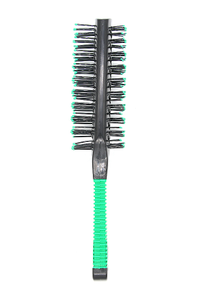 Масажна щітка для волосся, HB-01-04, двостороння, чорно-зелена Beauty LUXURY HB-01-04 фото